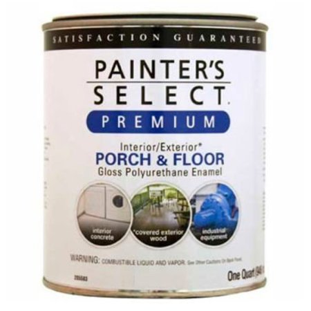GENERAL PAINT Painter's Select Porch & Floor Coating, Polyurethane Oil, Gloss Finish, Black, Quart - 205583